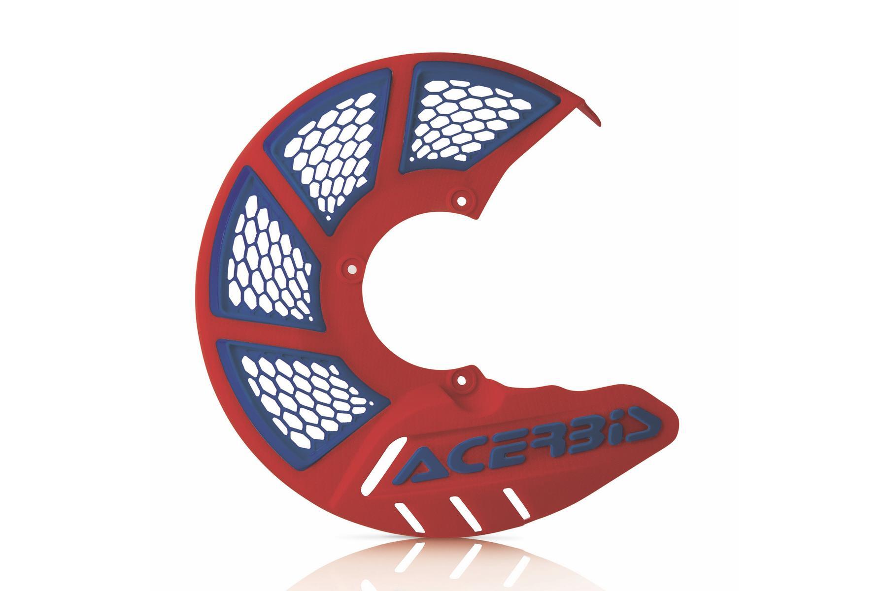 Acerbis Bremsscheibenschutz X-Brake Rot/Blau, Inkl. Anbaukit – Bild 1