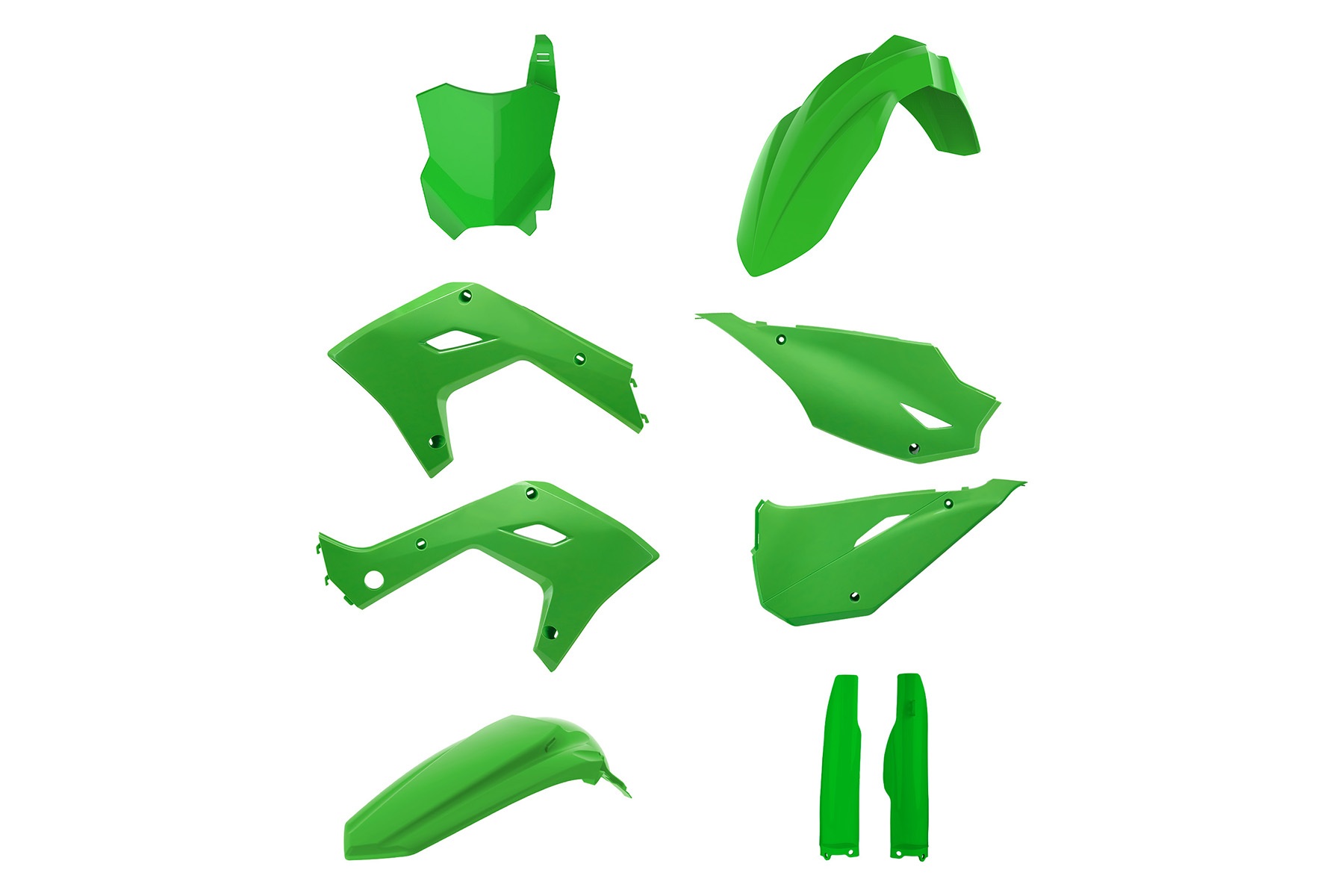 Polisport Plastik Restyle – Kit passend für Kawasaki KX125 2003 – 2008 und KX250 2003 – 2008 Grün Polisport Plastik Restyle – Kit passend für Kawasaki KX125 2003 – 2008 und KX250 2003 – 2008 Grün – Bild 1