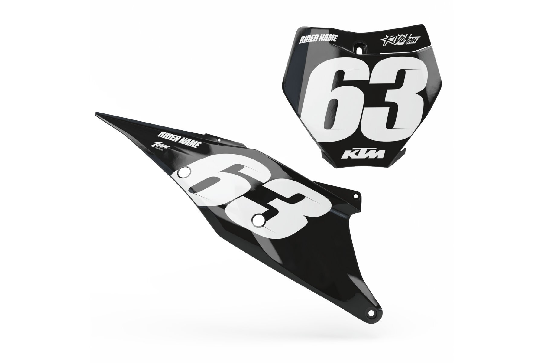 Startnummerntafeln Dekor KTM Privateer Limited Edition Startnummerntafeln Dekor Privateer Limited Edition passend für KTM – Bild 1
