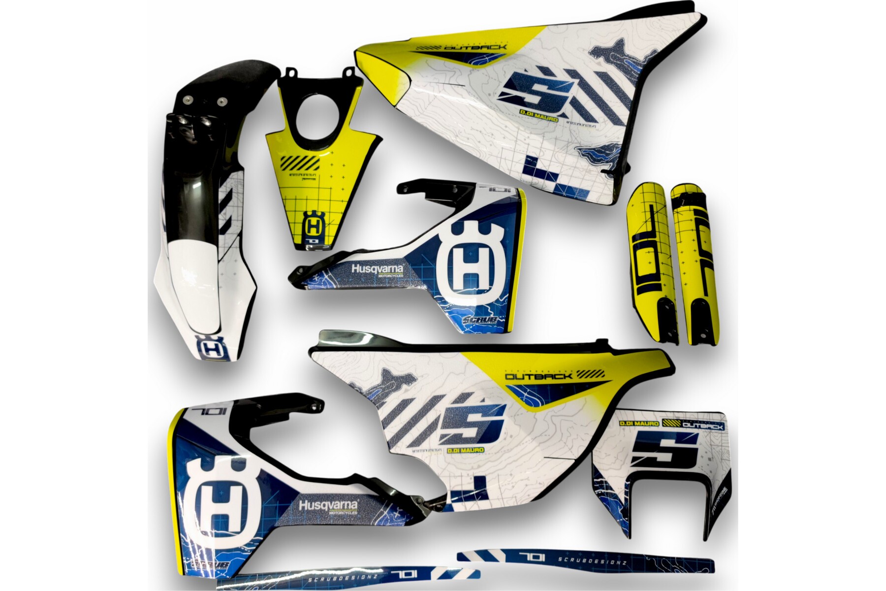 Dekor auf Plastiks beklebt passend für Husqvarna 701-04 Dekor auf Plastiks beklebt passend für Husqvarna 701 – Bild 1