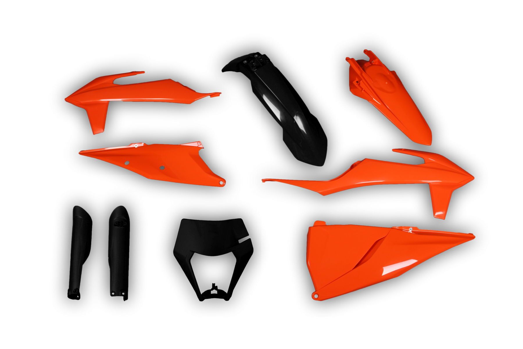 Acerbis Plastik Full Kit passend für KTM EXC EXCF 2020 – 2023 Orange Schwarz Racetech Plastik Full Kit passend für KTM EXC EXCF 2020 – 2023 Schwarz | Orange – Bild 1