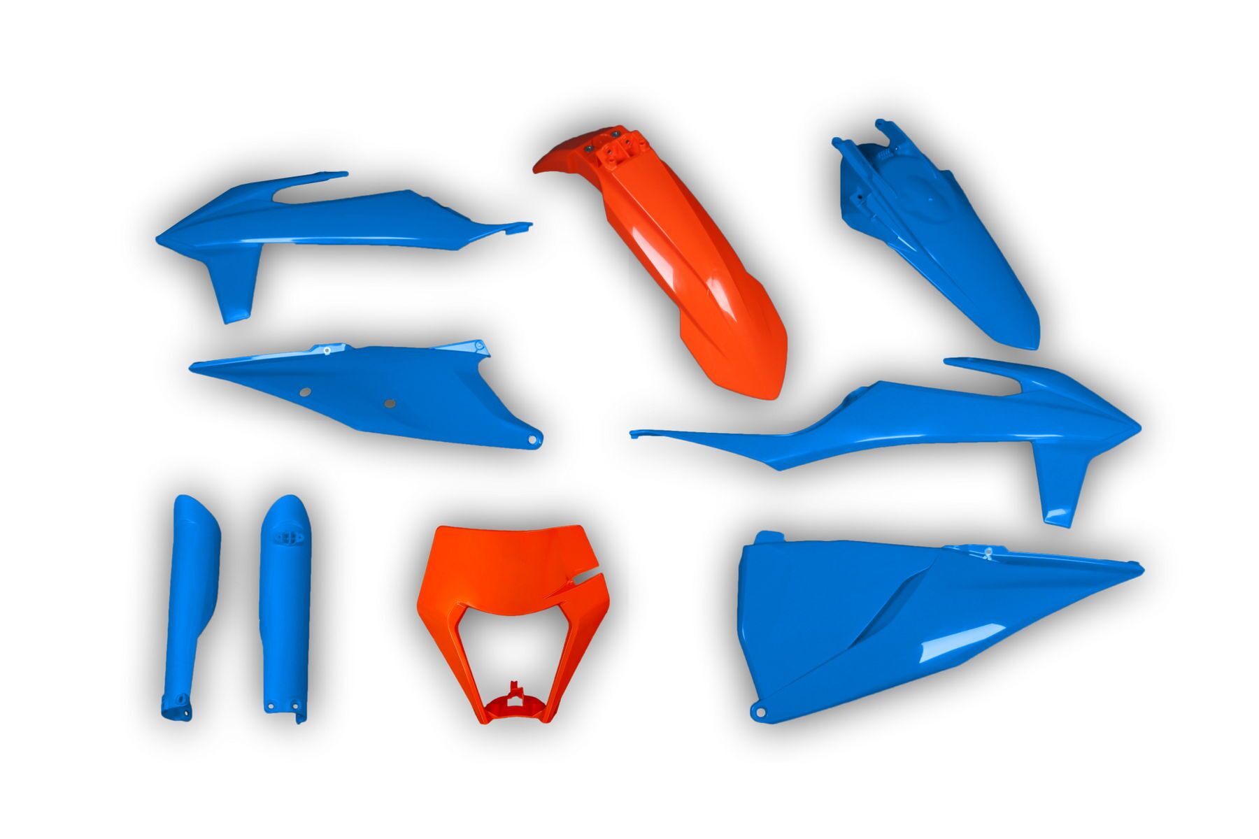 Racetech Plastik Full Kit passend für KTM EXC EXCF 2020 – 2023 Orange Blau Racetech Plastik Full Kit passend für KTM EXC EXCF 2020 – 2023 Orange | Blau – Bild 1