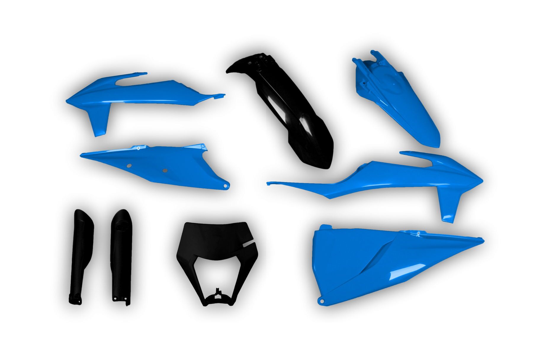 Racetech Plastik Full Kit passend für KTM EXC EXCF 2020 – 2023 Schwarz Blau Racetech Plastik Full Kit passend für KTM EXC EXCF 2020 – 2023 Schwarz | Blau – Bild 1