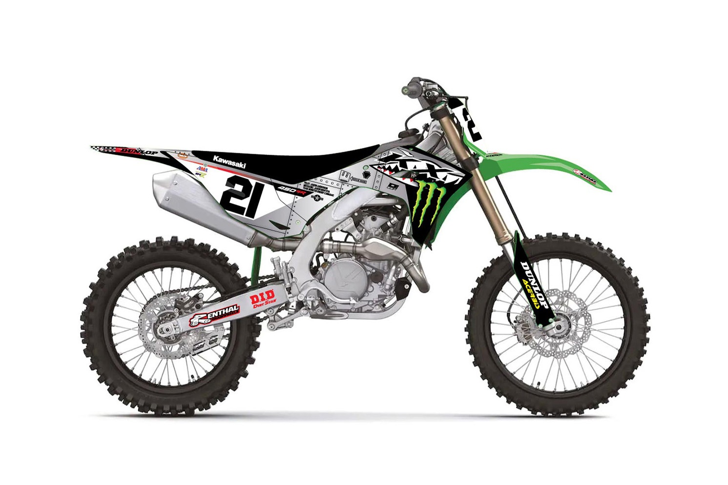 Dekor Monster Energy 2025 Camo Edition passend für Kawasaki – Bild 1