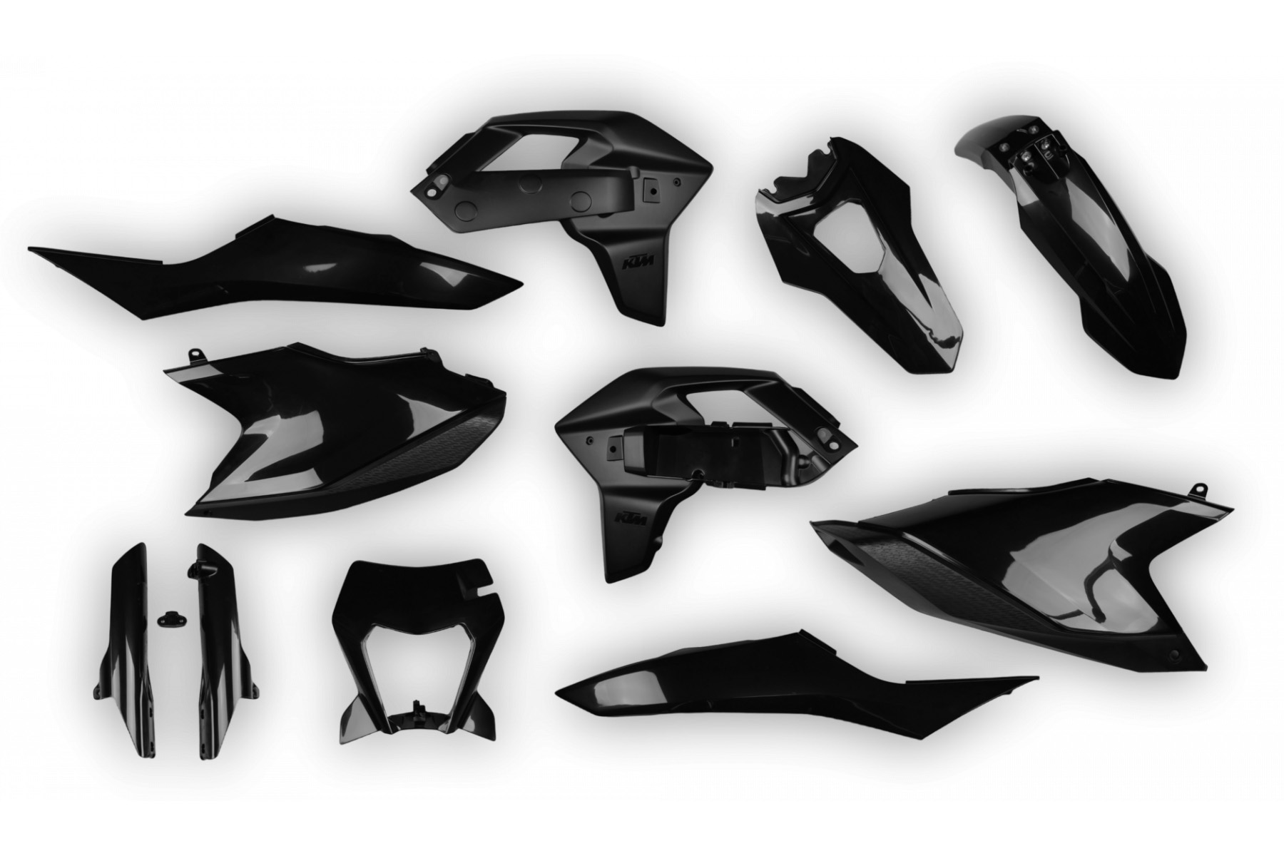Plastik Full Kit passend für KTM 690 SMC R 2019 – 2024 Schwarz Plastik Full Kit passend für KTM 690 Enduro R 2019 – 2024 Schwarz – Bild 1