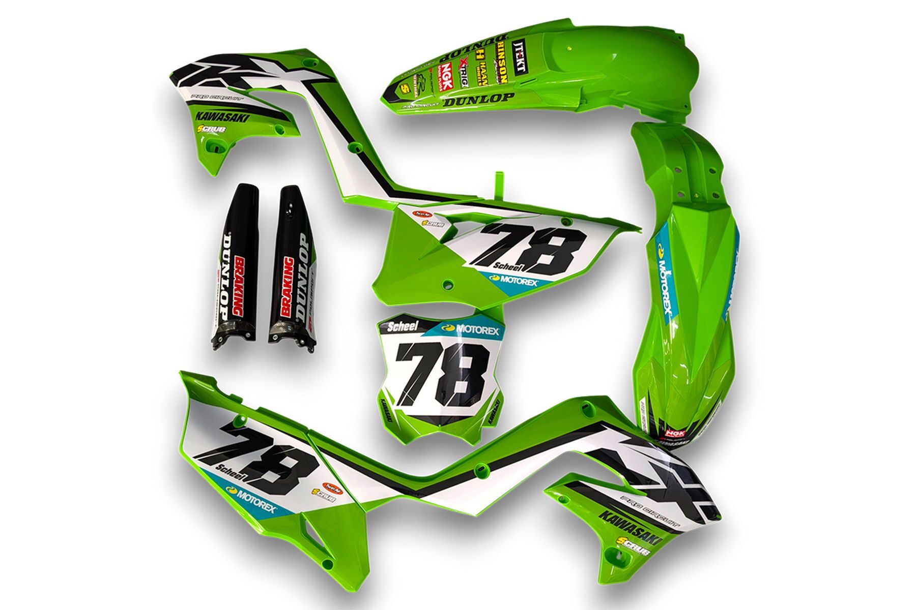 Decor Kawasaki On Plastics Applied For Mx And Enduro Models 13 Decor Kawasaki Applied To Plastics For Mx And Enduro Models 13