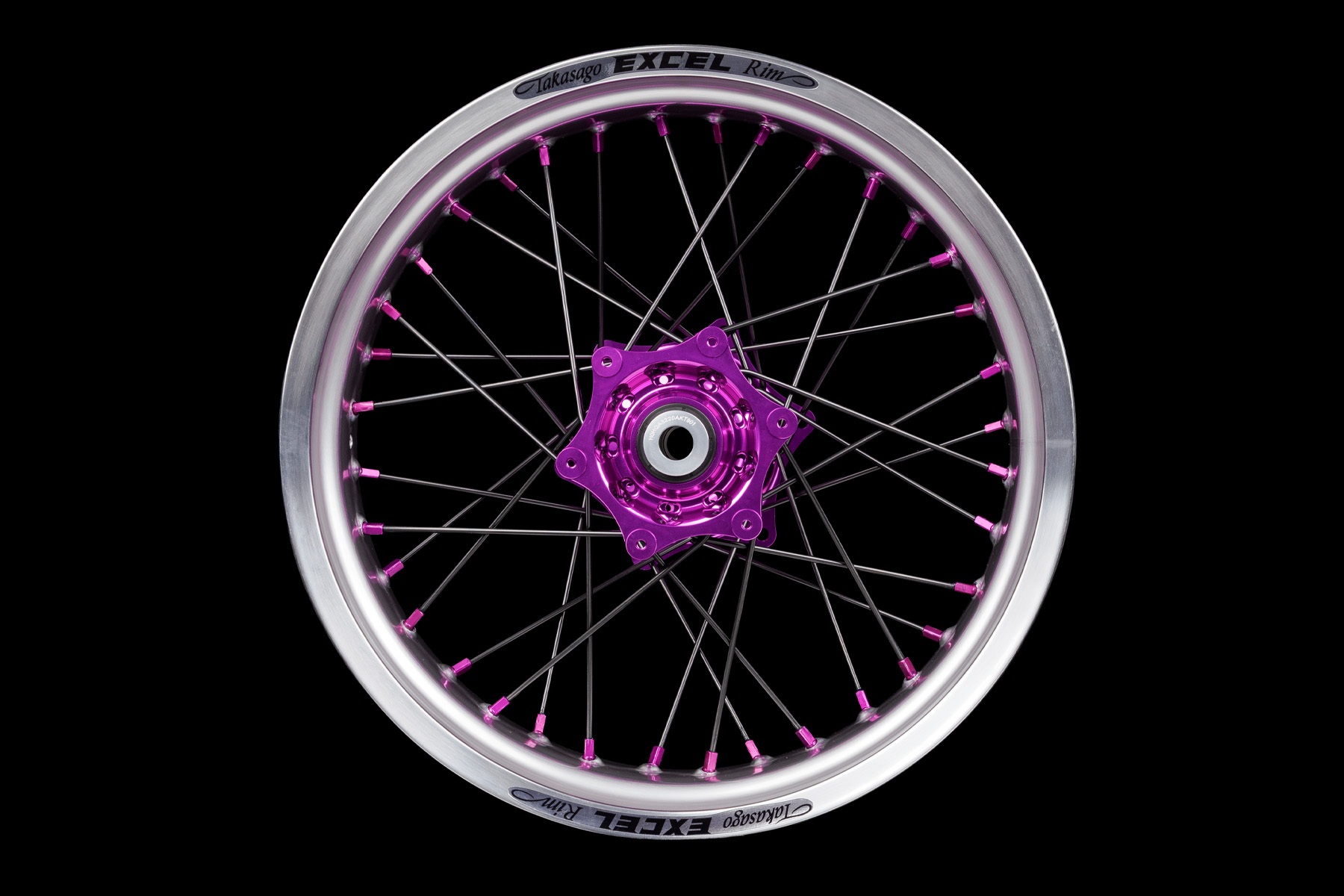 Ensemble de roues Supermoto de Diller Powerparts dans la couleur de ton choix Argent Violet 1