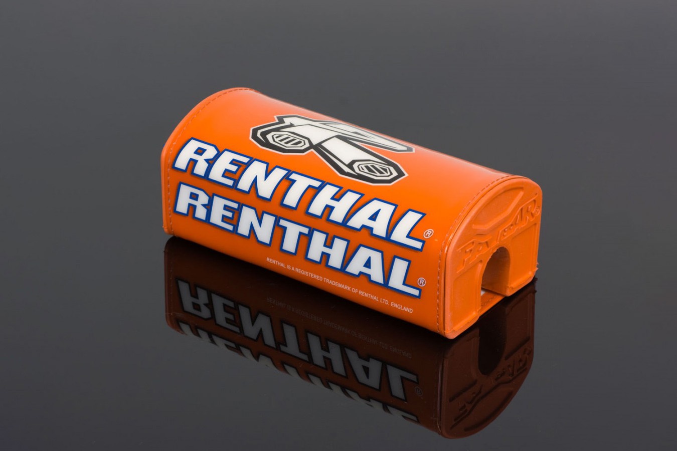 Renthal Lenkerpolster Fatbar Orange - Weiß-2 Renthal Lenkerpolster Fatbar Orange – Weiss – Bild 1