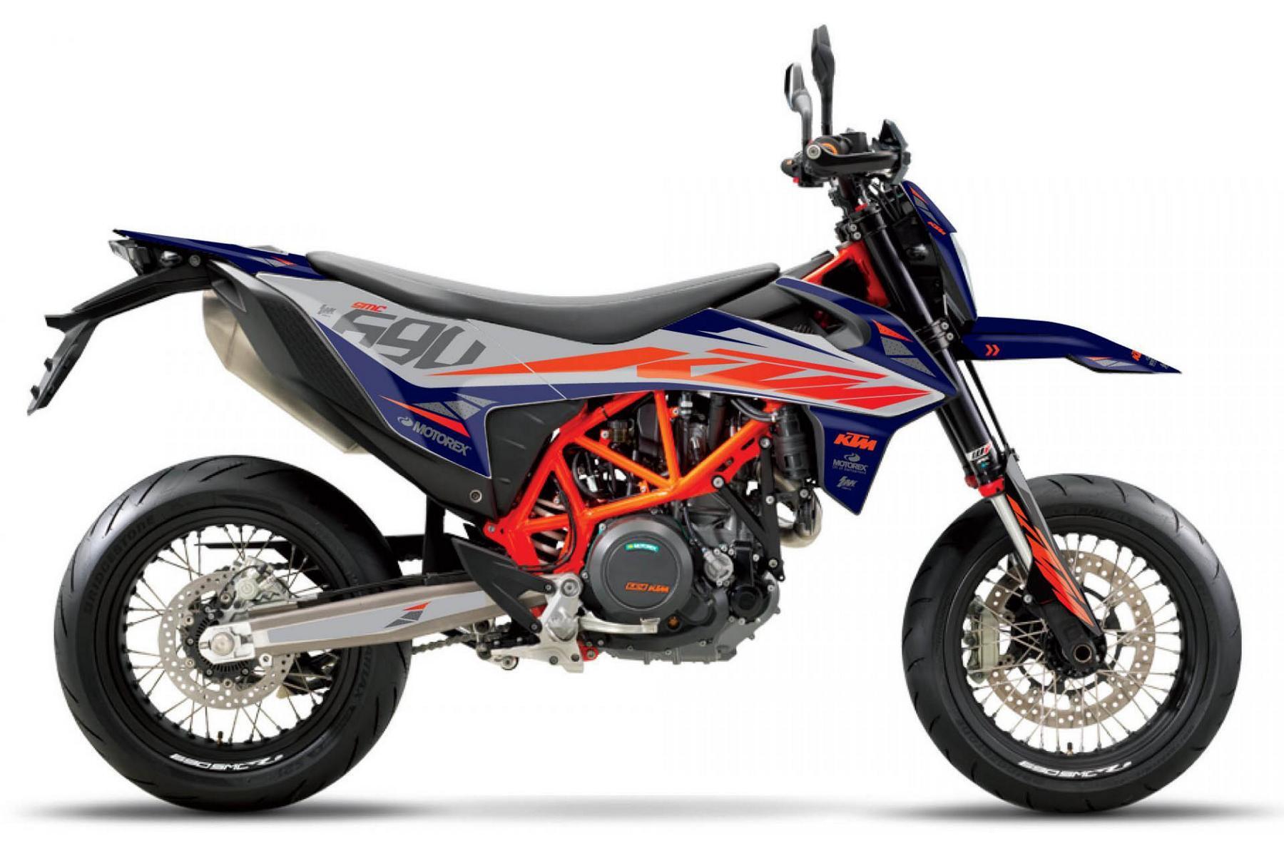 Dekor Factory Curious Navy passend für KTM 690 SMC R – Bild 1