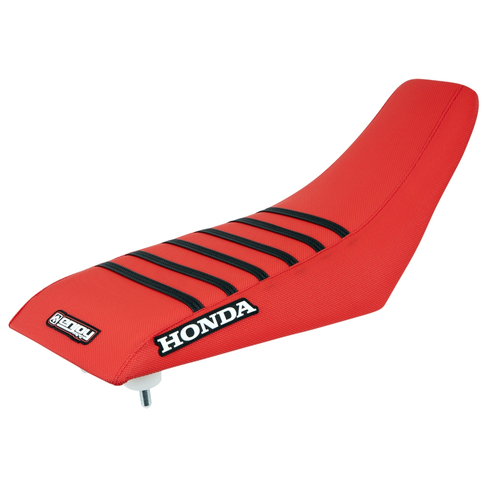 Quad-Sitzbankbezug-Honda-Rotes-Top-Rote-Seiten-Schwarze-Rippen Quad Sitzbankbezug passend für Honda – Bild 1