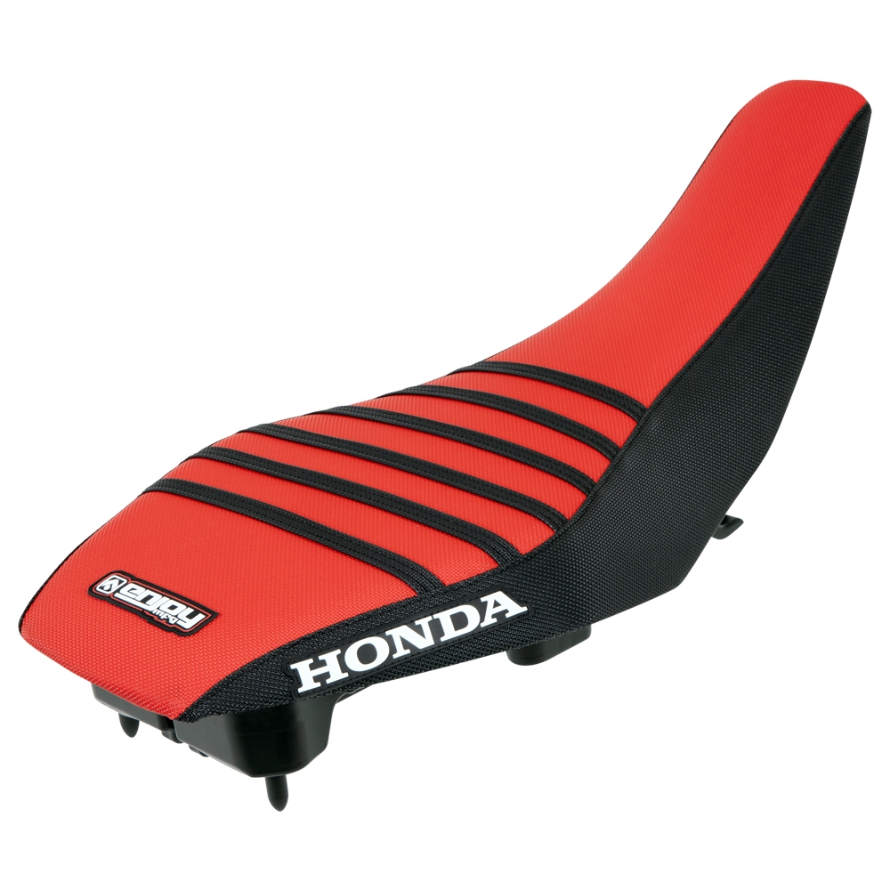 Quad-Sitzbankbezug-Honda-Rotes-Top-Schwarze-Seiten-Schwarze-Rippen Quad Sitzbankbezug passend für Honda – Bild 1
