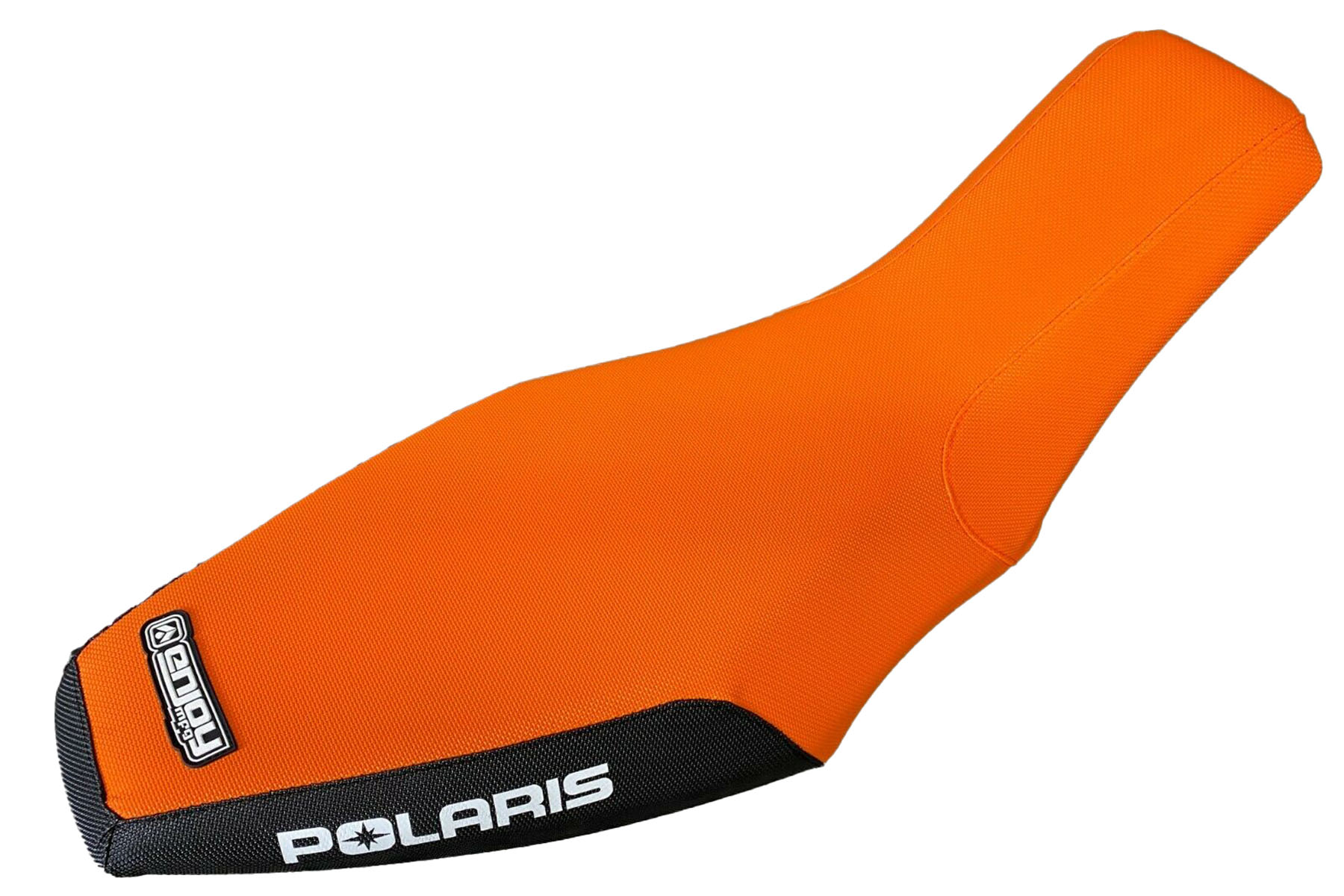 Quad-Sitzbankbezug-Polaris-in-Orange-Schwarz Quad Sitzbankbezug passend für Polaris – Bild 1