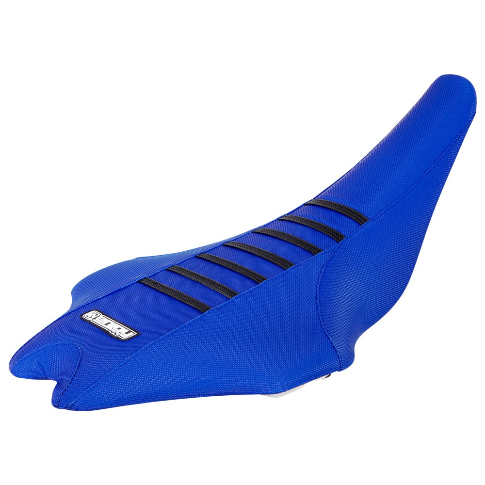 Quad-Sitzbankbezug-Suzuki-Blaues-Top-Blaue-Seiten-Schwarze-Rippen Quad Sitzbankbezug passend für Suzuki – Bild 1