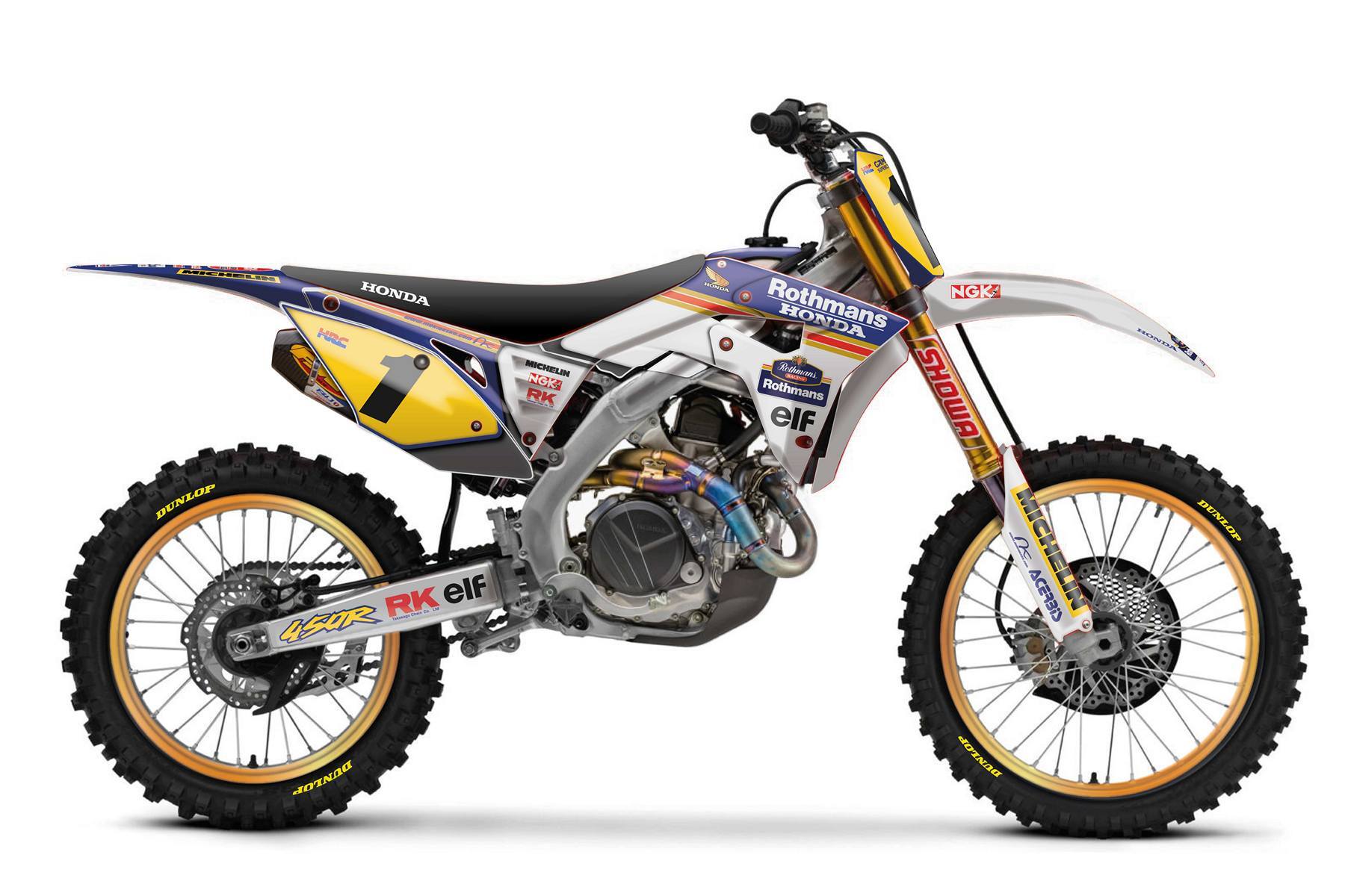Dekor Retro  Rothmans Edition passend für Honda – Bild 1