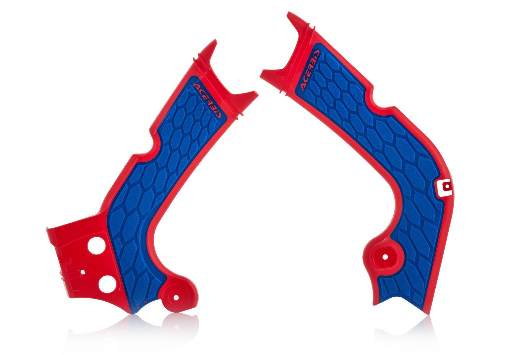 Acerbis Rahmenschutz X-Grip passend für Honda Rot - Blau – Bild 1