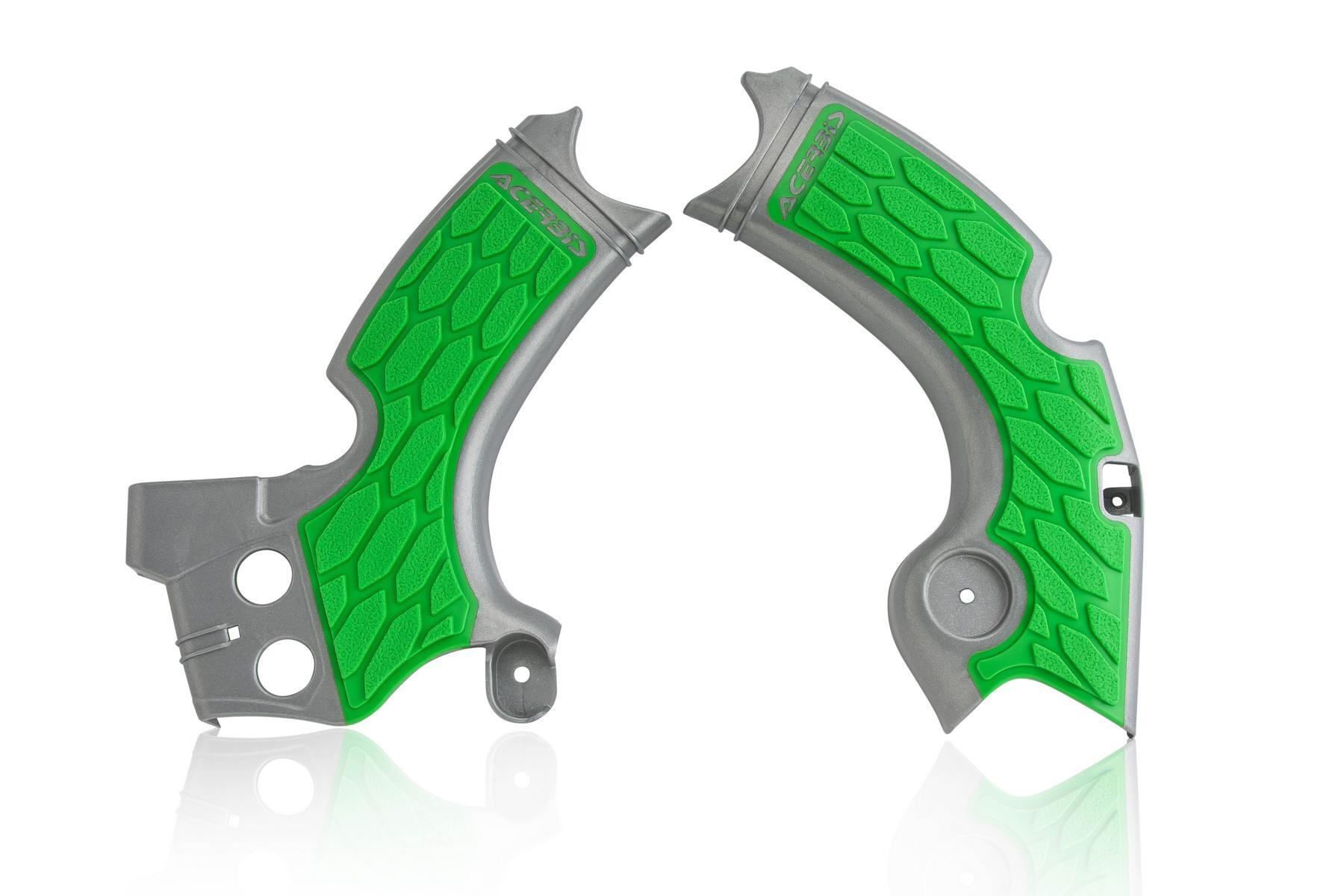 Acerbis Rahmenschutz X-Grip passend für Kawasaki Hell Grau - Grün – Bild 1