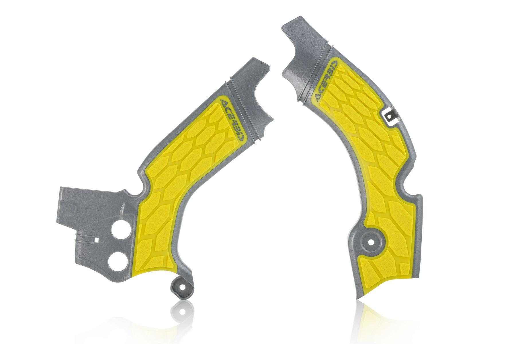 Acerbis-Rahmenschutz-X-Grip-Suzuki-Grau-Gelb Acerbis Rahmenschutz X-Grip passend für Suzuki Hell Grau - Gelb – Bild 1