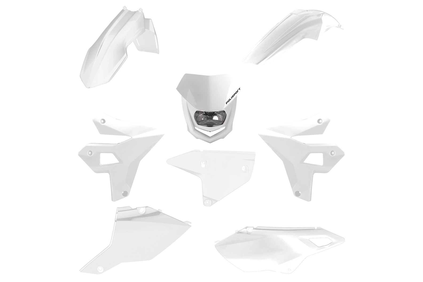 Polisport Plastik Restyle – Kit passend für Suzuki DR-Z 400 2000 – 2024 Weiß – Bild 1