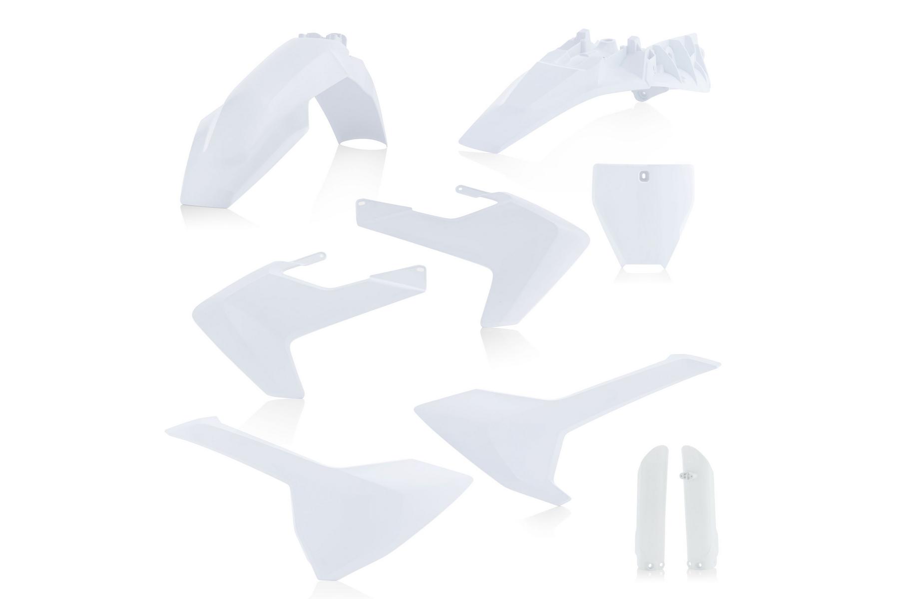 Acerbis Plastik Full Kit passend für Husqvarna TC85 2018 – 2024 Keramik Weiß – Bild 1