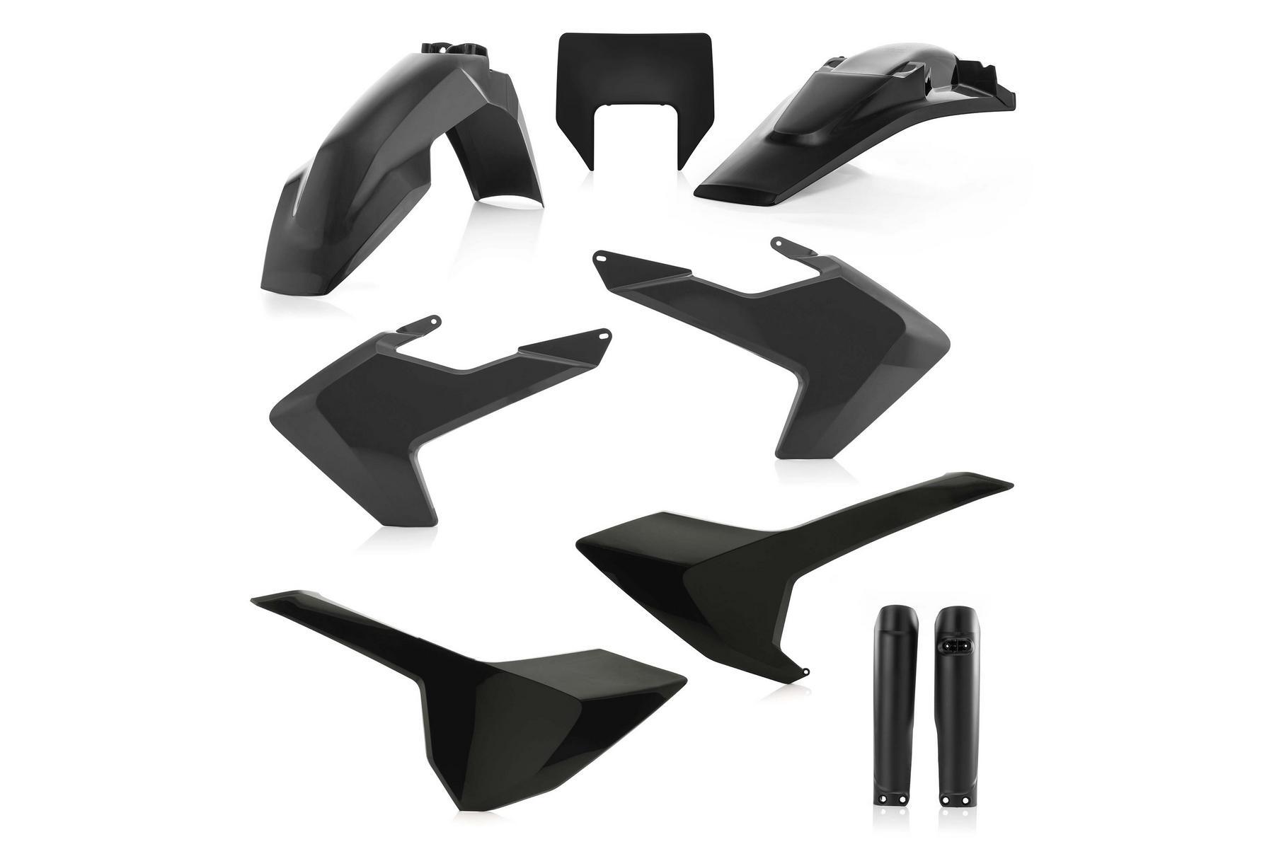 Acerbis Plastik Full Kit passend für Husqvarna TE / FE 2017 – 2019 Schwarz – Bild 1