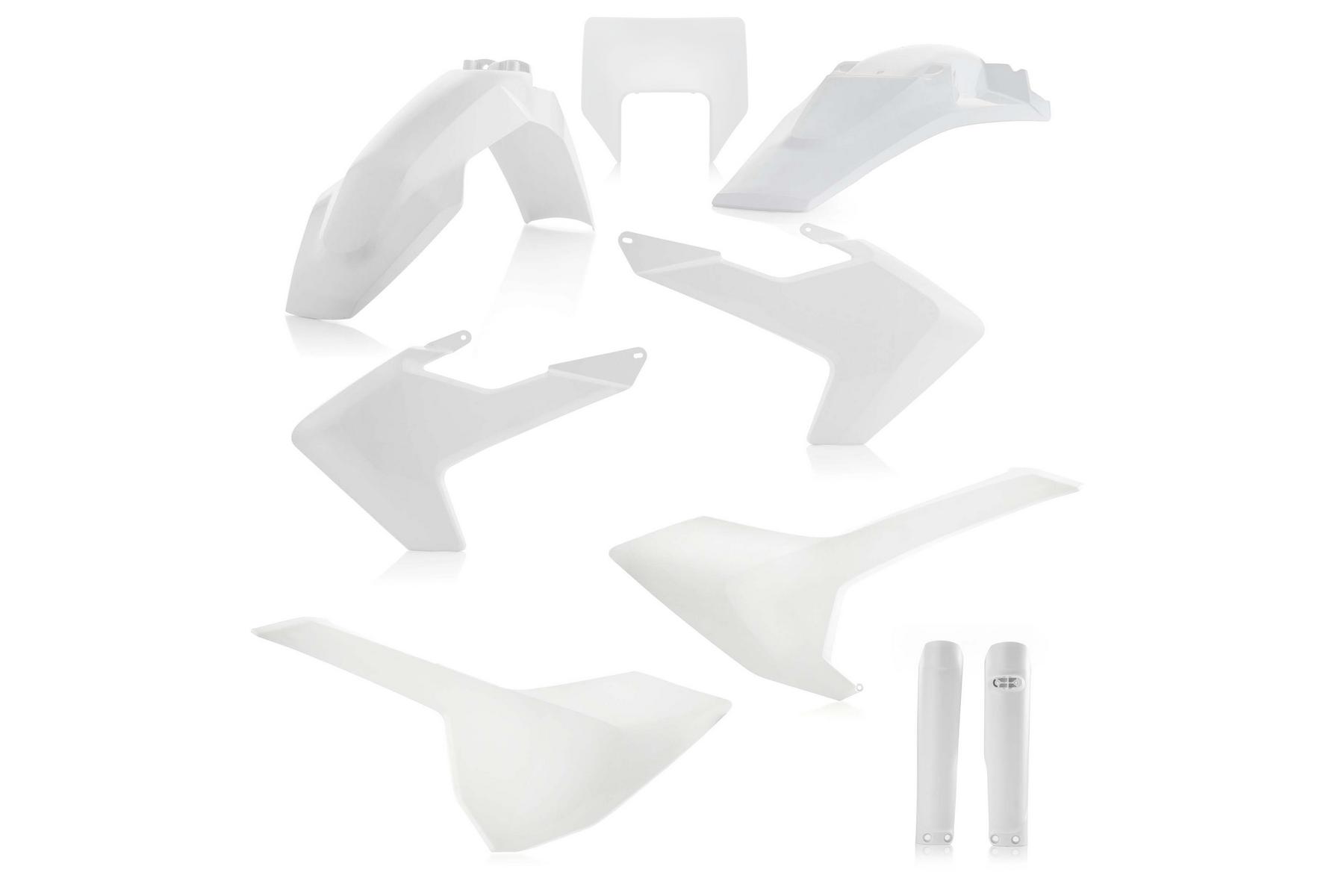 Acerbis Plastik Full Kit passend für Husqvarna TE / FE 2017 – 2019 Weiß – Bild 1