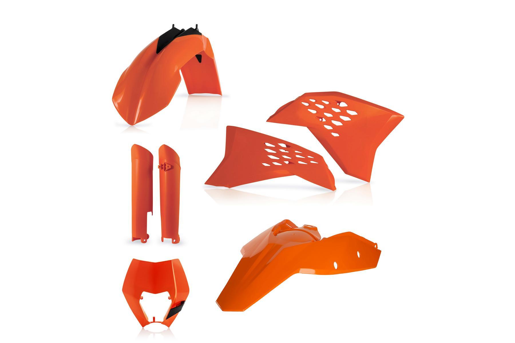 Acerbis Plastik Full Kit passend für KTM EXC EXCF 2008 - 2011 Orange – Bild 1