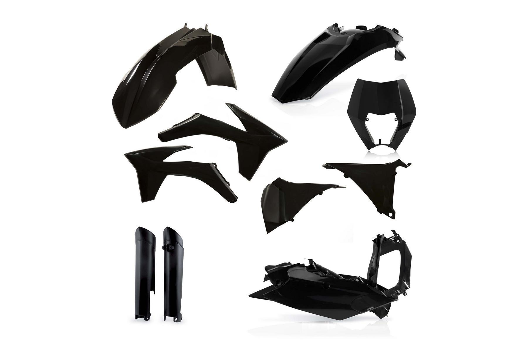 Acerbis Plastik Full Kit passend für KTM EXC EXCF 2012 - 2013 Schwarz – Bild 1