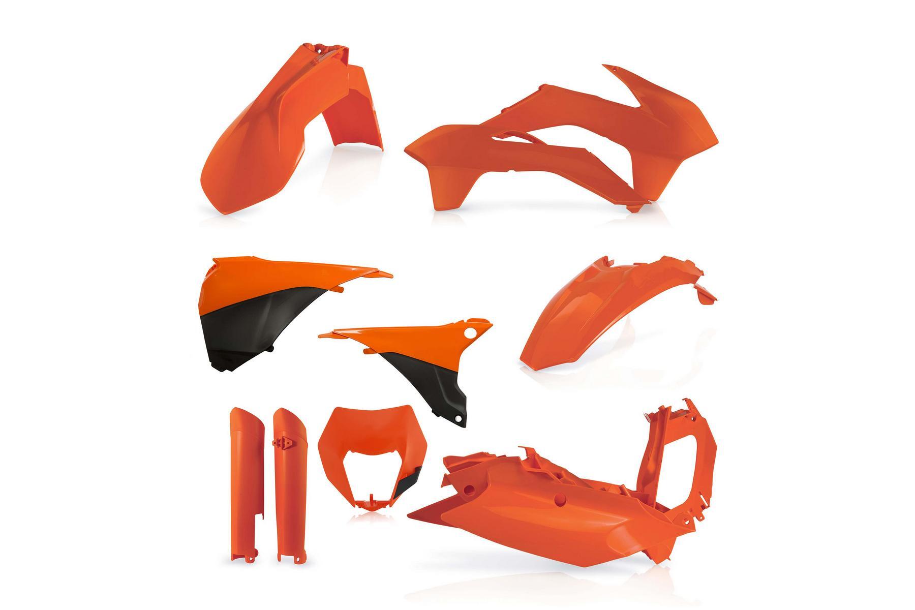 Acerbis Plastik Full Kit passend für KTM EXC EXCF 2014 - 2015 Orange – Bild 1