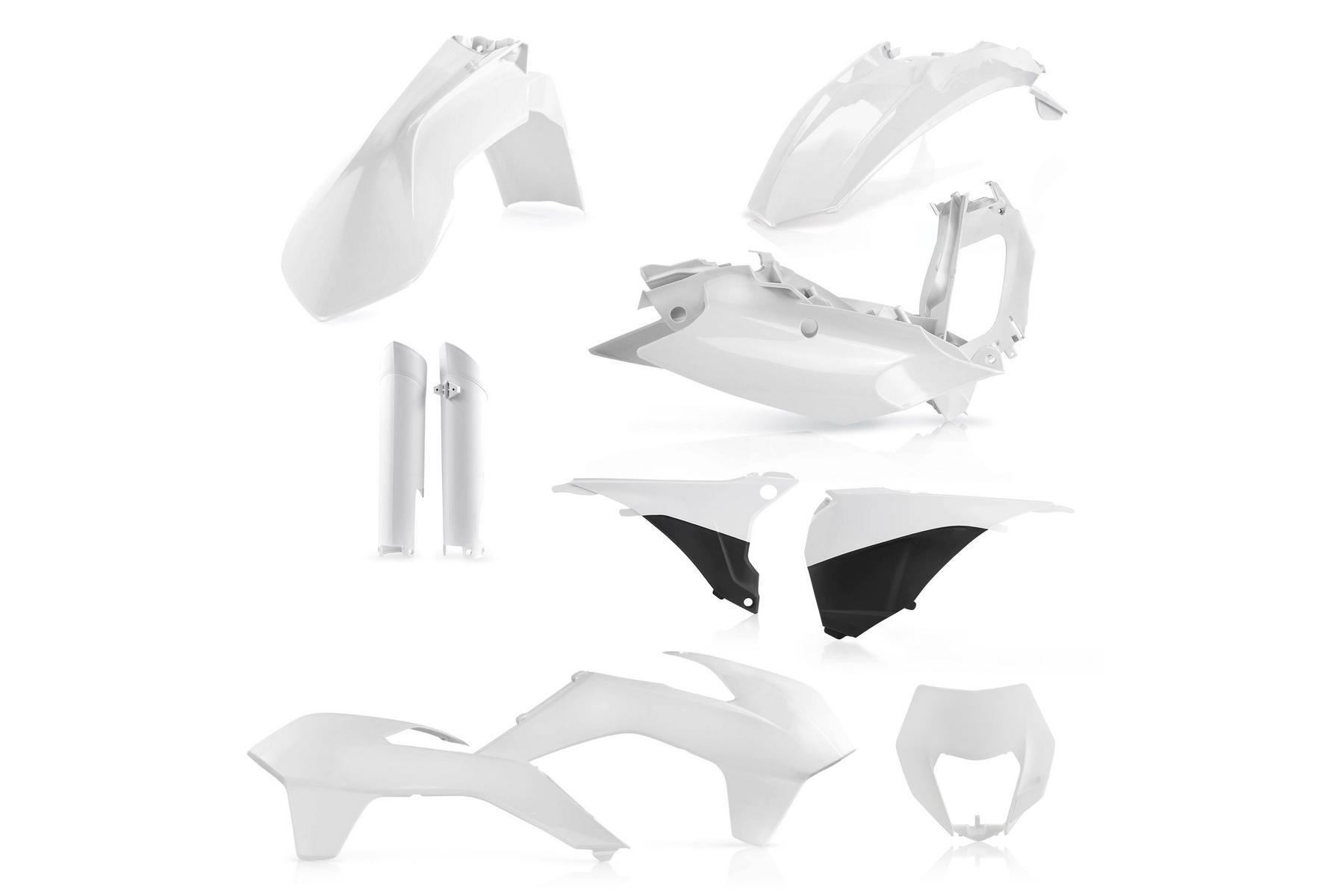 Acerbis Plastik Full Kit KTM EXC EXCF 14 - 15 Weiß Acerbis Plastik Full Kit passend für KTM EXC EXCF 2014 - 2015 Weiß – Bild 1