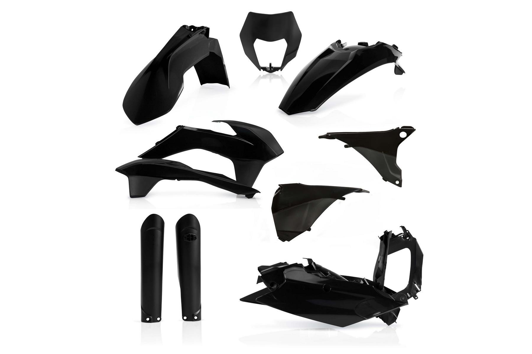 Acerbis Plastik Full Kit passend für KTM EXC EXCF 2016 Schwarz – Bild 1
