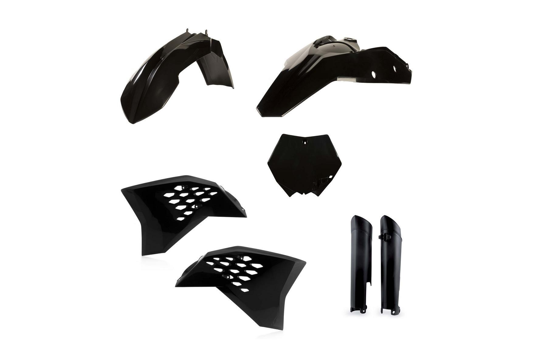 Acerbis Plastik Full Kit KTM SX SXF 08 – 10 Schwarz Acerbis Plastik Full Kit passend für KTM SX SXF 2008 - 2010 Schwarz – Bild 1