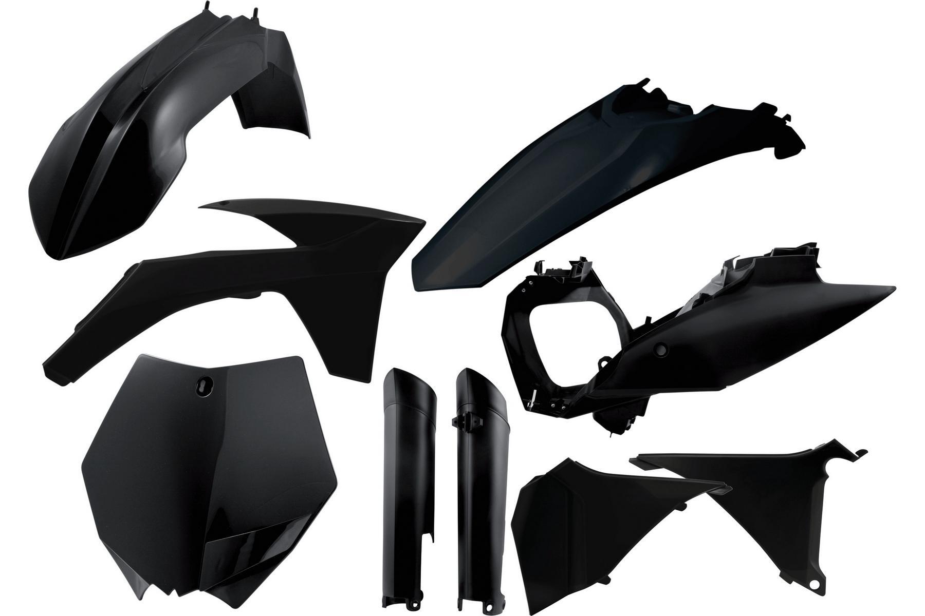 Acerbis Plastik Full Kit KTM SX SXF 11 – 12 Schwarz Acerbis Plastik Full Kit passend für KTM SX SXF 2011 - 2012 Schwarz – Bild 1