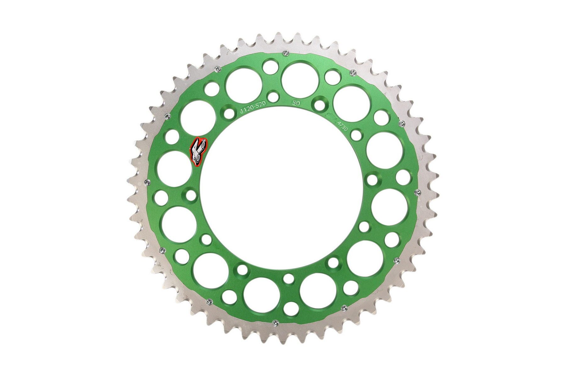 Renthal Kettenrad Twinring passend für Kawasaki in Grün – Bild 1