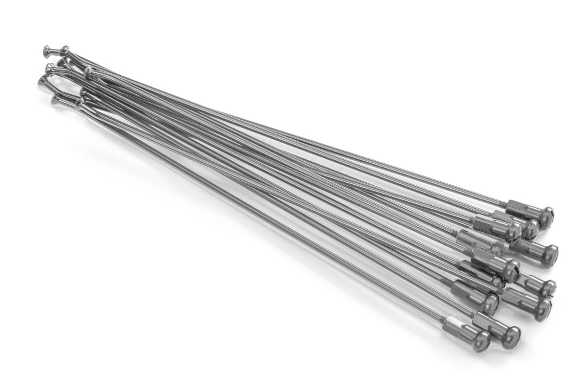 Speichensatz mit Speichennippel Silber Titan Speichensatz mit Speichennippel für Supermoto Räder – Bild 1
