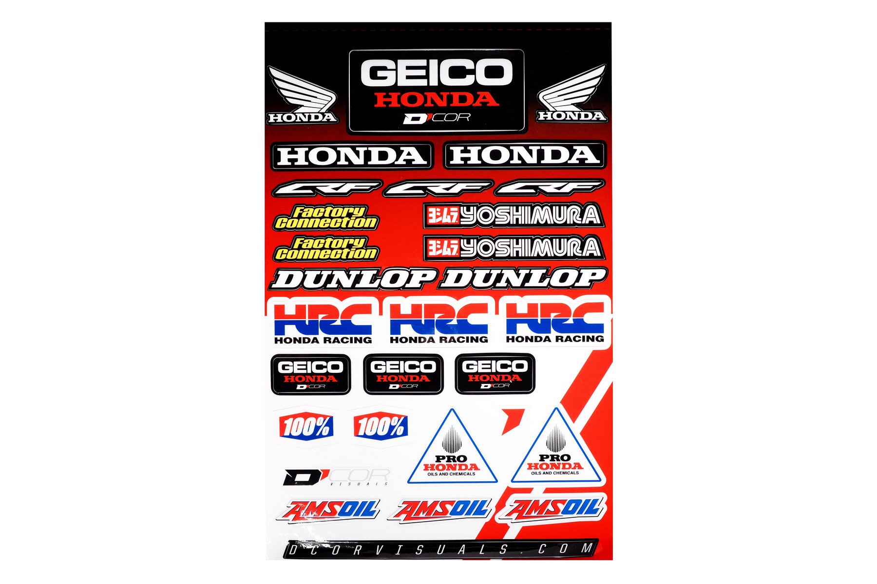 Stickerbogen Geico Honda V1 Stickerbogen Honda – Bild 1