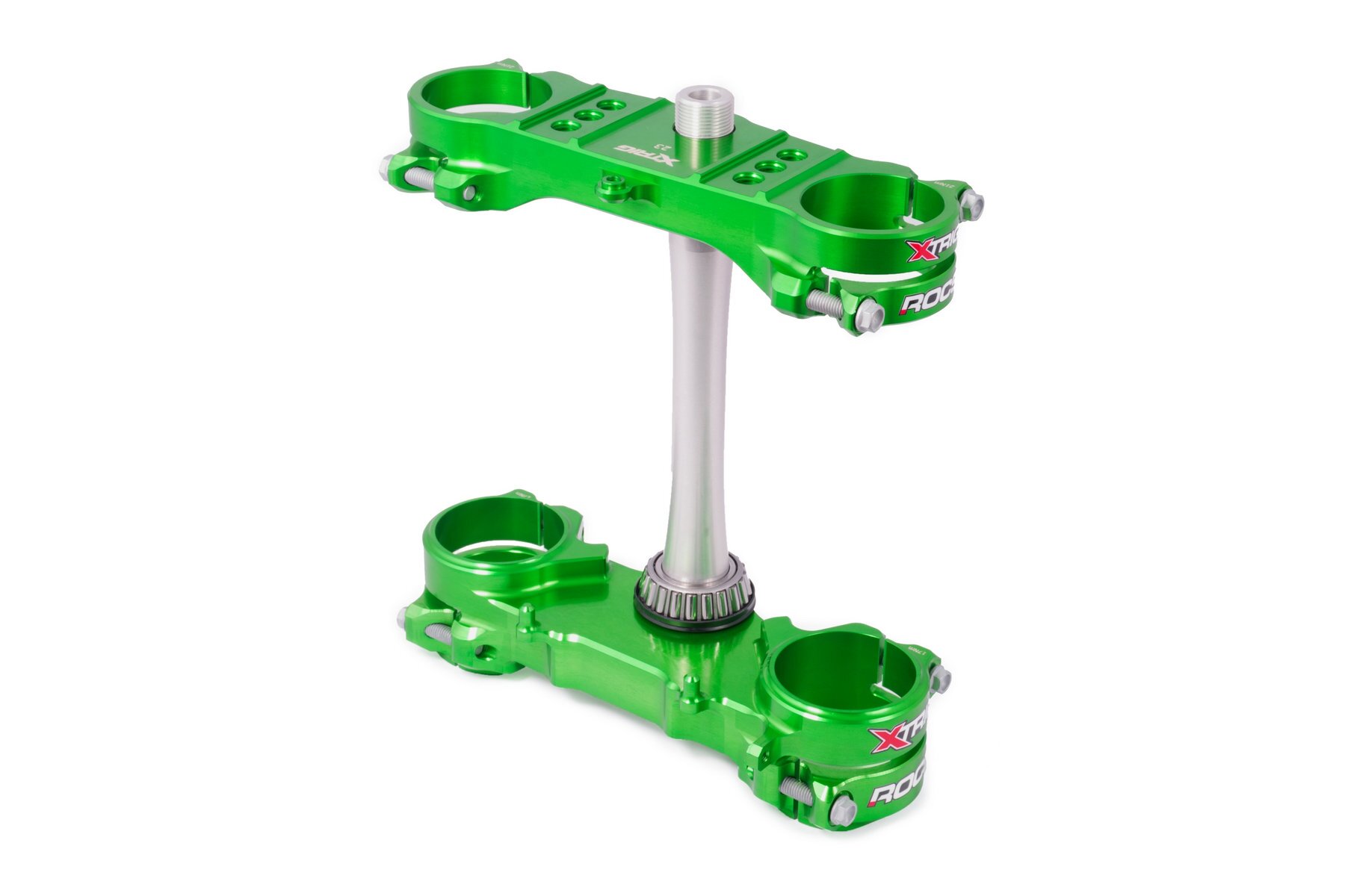 Xtrig Gabelbrücke Rocs Tech passend für Kawasaki KXF450 2019 – 2026 und KXF250 2021 – 2026 in Grün – Bild 1