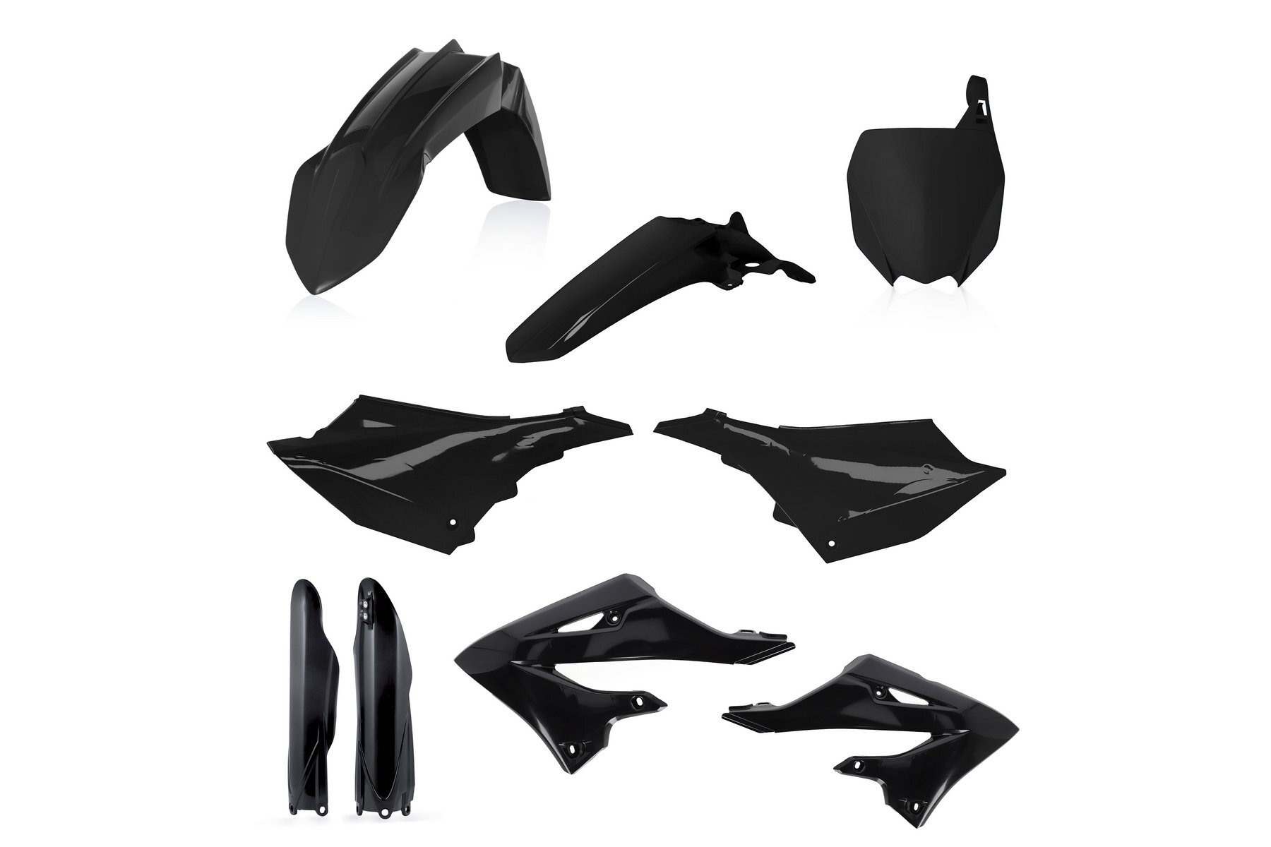 Acerbis Plastik Full Kit passend für Yamaha YZ125 2022 – 2026 und YZ250 2022 – 2026 Schwarz – Bild 1