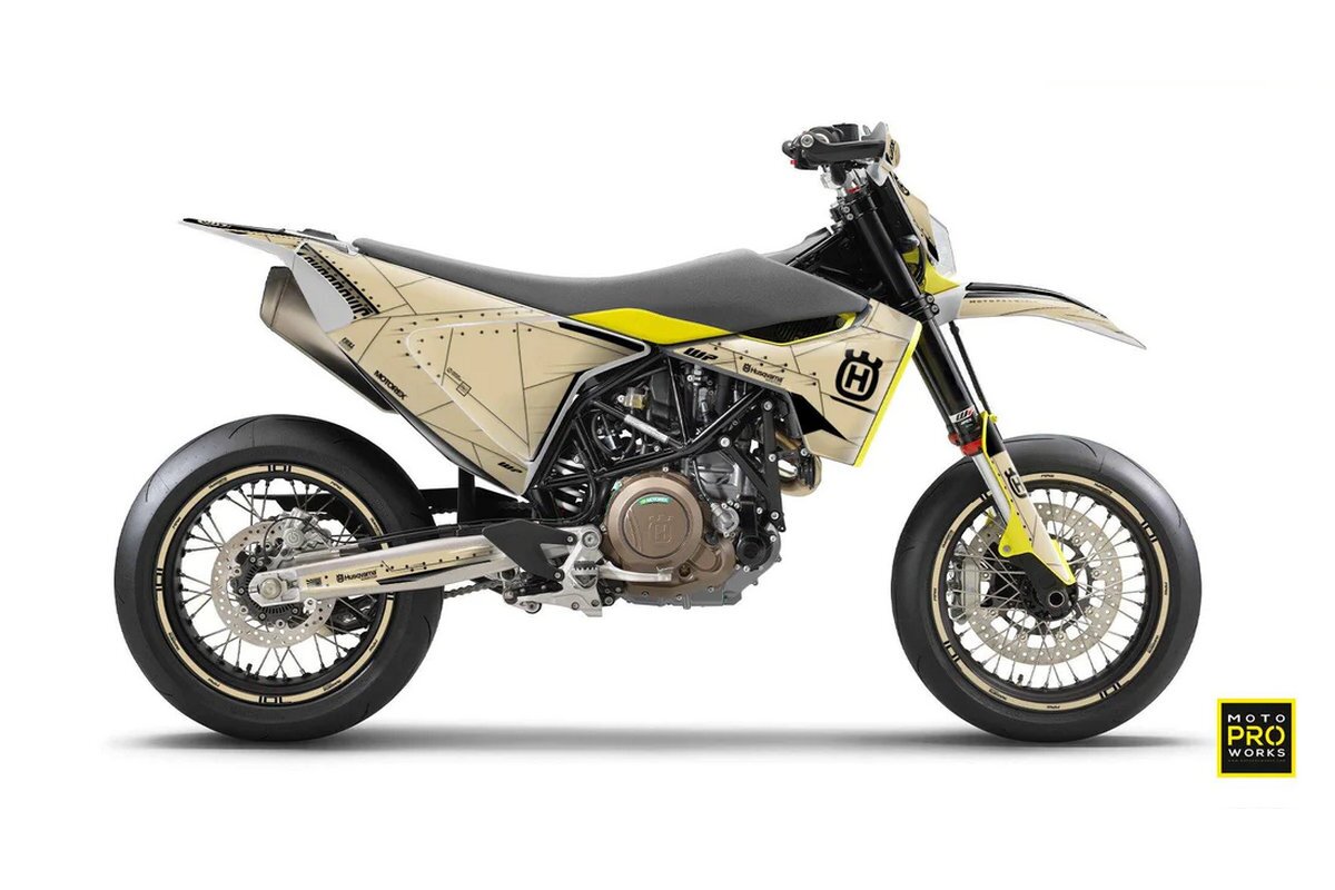 Dekor Factory Parozo Sand Yellow passend für Husqvarna 701 Supermoto – Bild 1