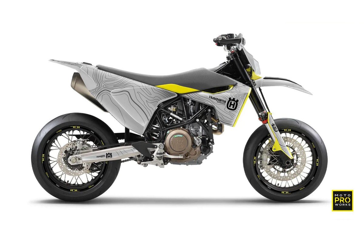 Dekor Factory William Grey Yellow passend für Husqvarna 701 Supermoto – Bild 1