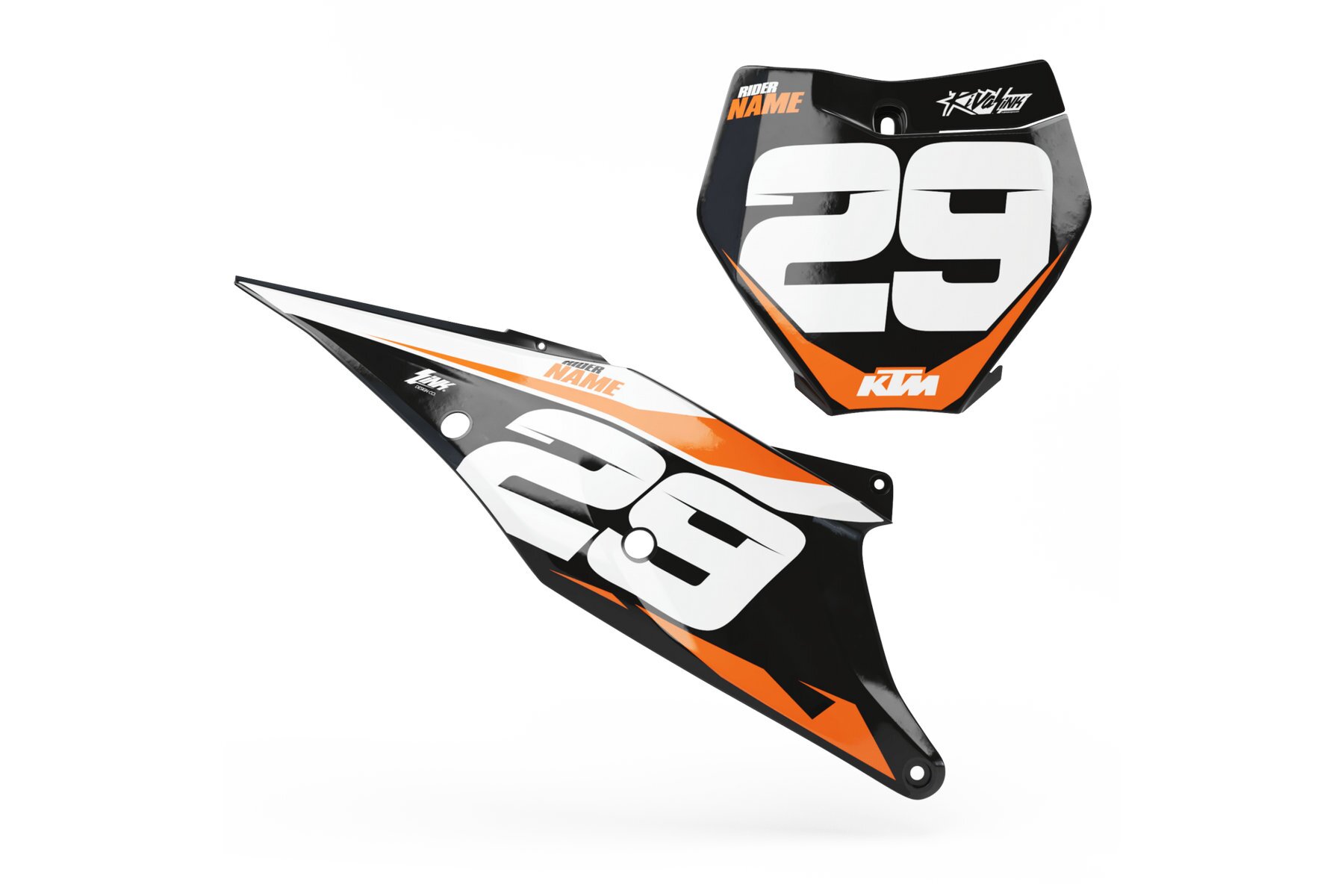 Startnummerntafeln Dekor KTM Stocker Limited Edition Startnummerntafeln Dekor Stocker Limited Edition passend für KTM – Bild 1