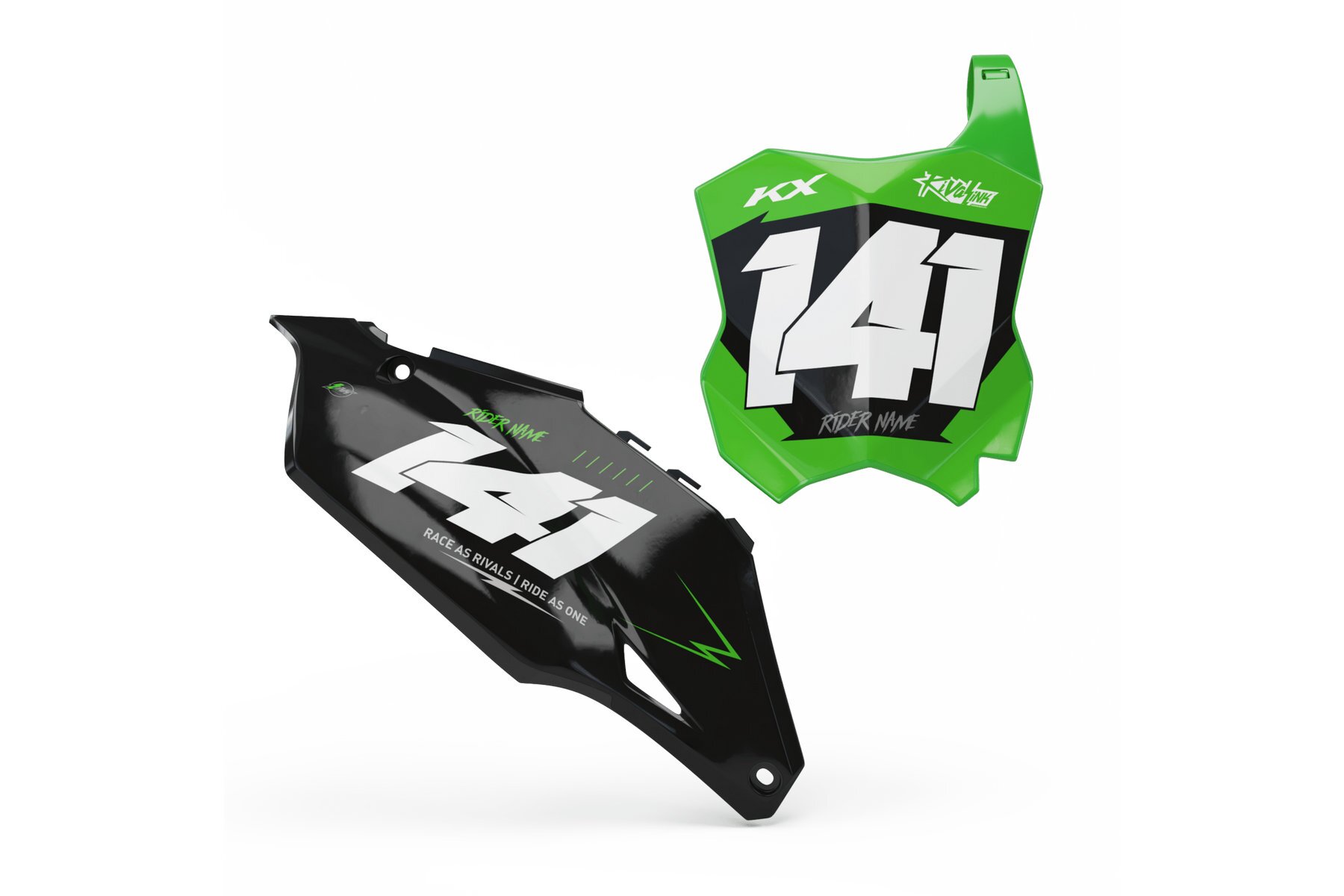 Startnummerntafeln Dekor Kawasaki Raider Limited Edition Startnummerntafeln Dekor Raider Limited Edition passend für Kawasaki – Bild 1