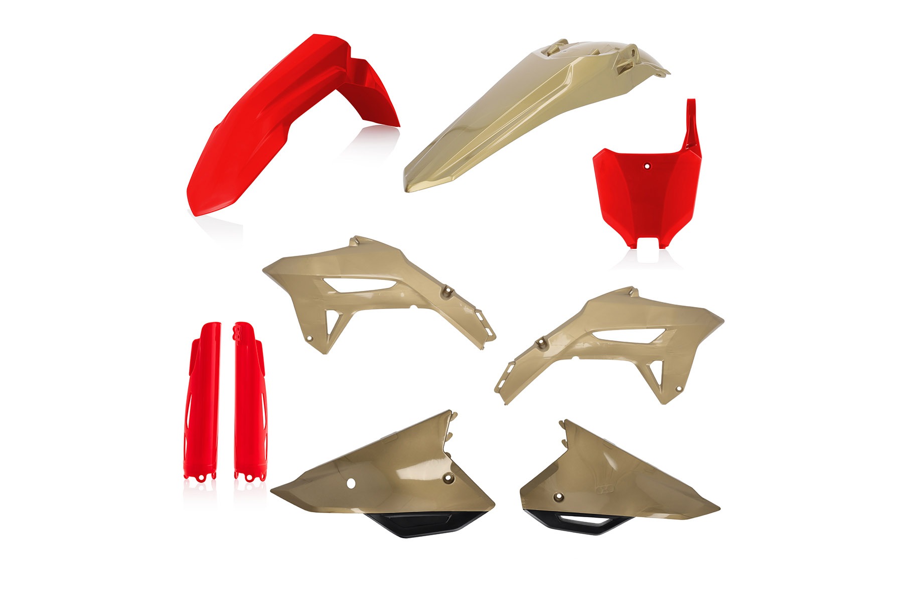Acerbis Plastik Full Kit passend für Honda CRF450 2021 – 2024 und CRF250 2022 – 2024 Rot | Gold – Bild 1