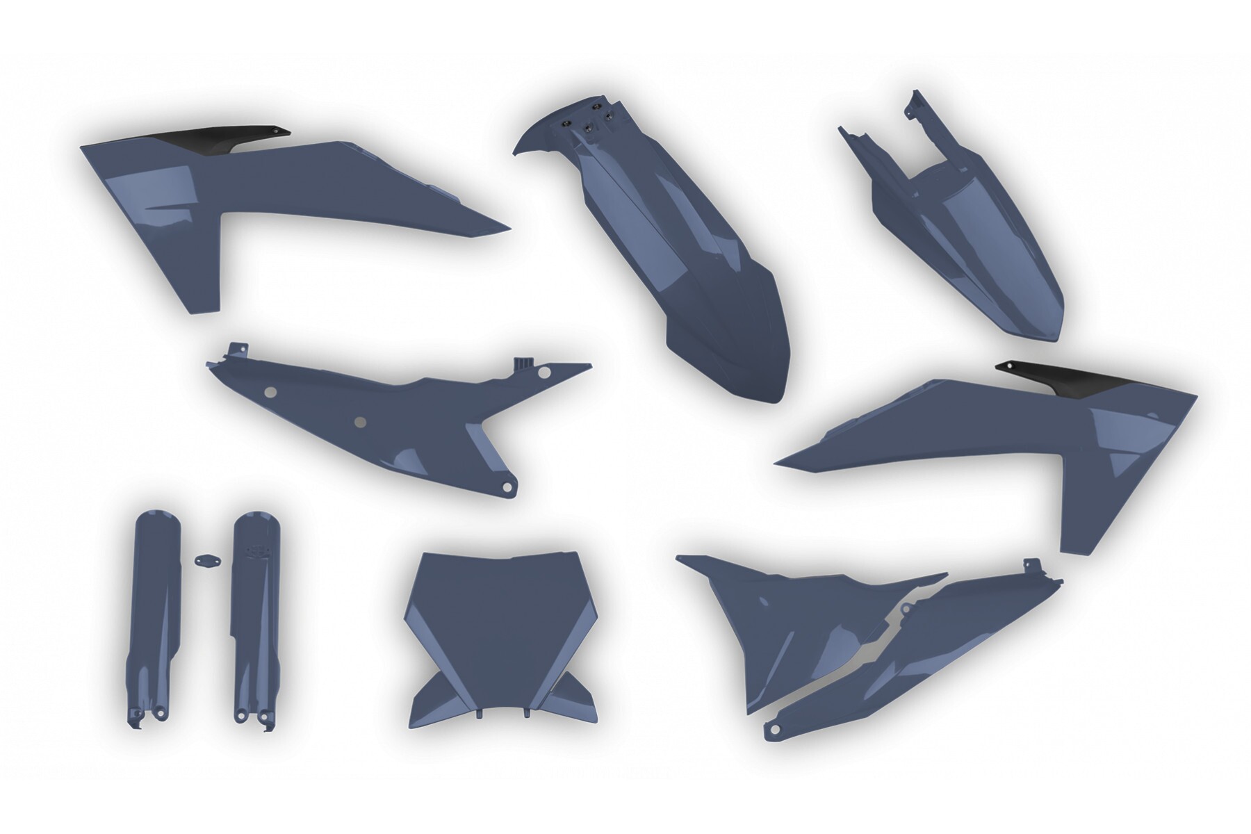 Acerbis Plastic Full Kit KTM SX SXF 2023 – 2024 Dark Grey Polisport Plastic Full Kit suitable for KTM SX SXF 2023 – 2025 Anthracite - Image 1