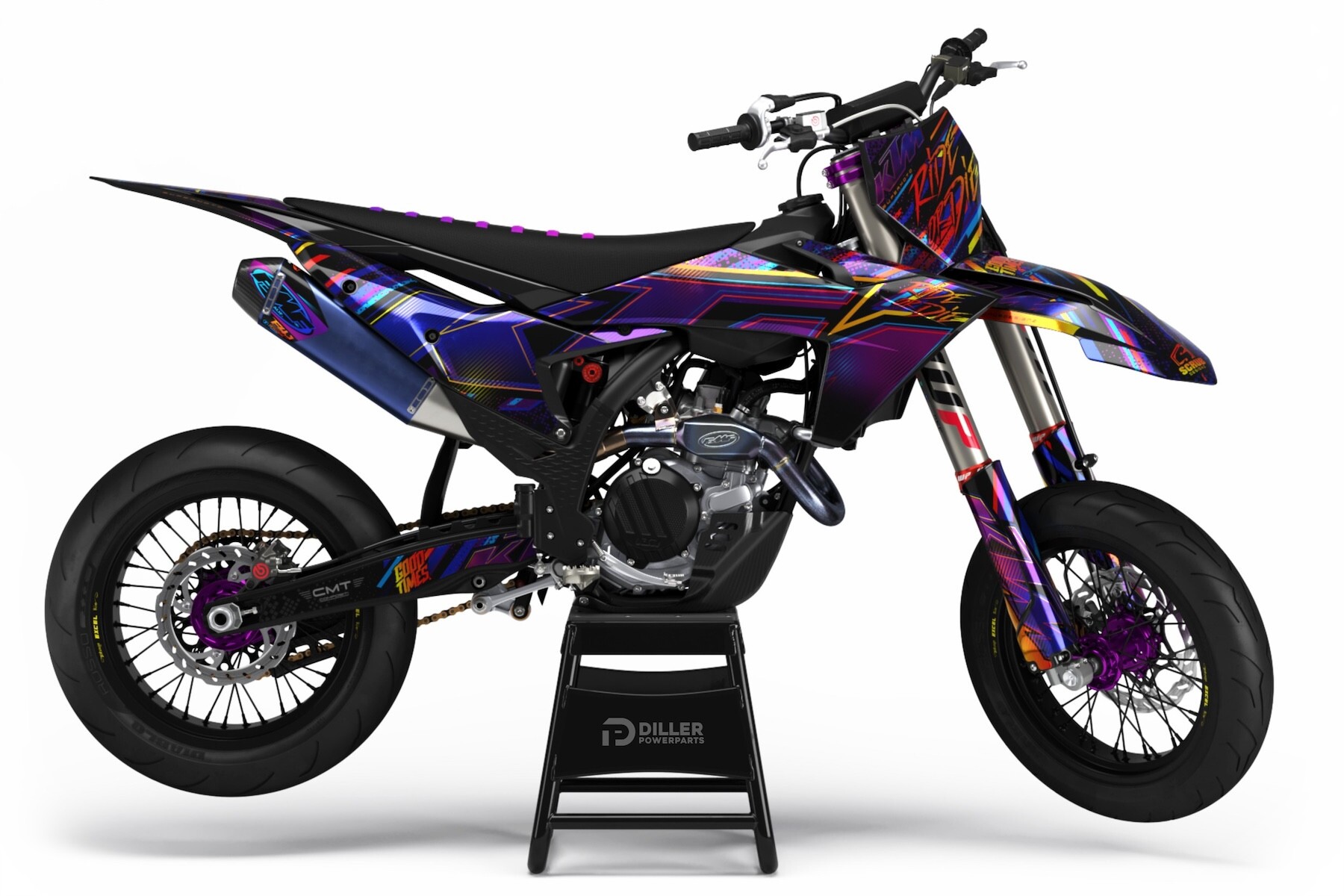 Supermoto Decal Flash Purple suitable for KTM - Image 1