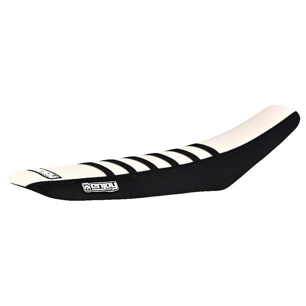 233-HON-BLK-WHT-BlackRIB Factory Sitzbankbezug passend für Honda Motocross und Enduromodelle – Bild 1