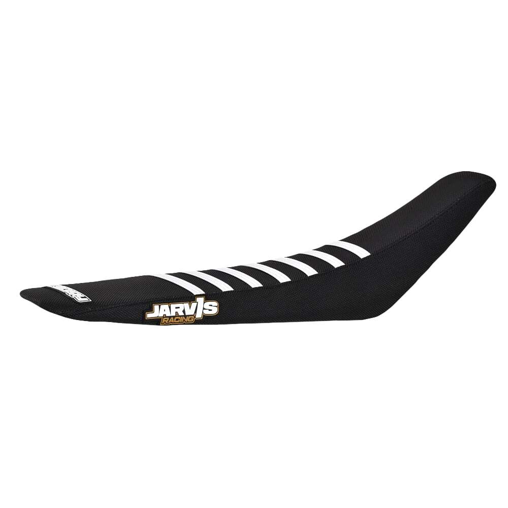 JAR-175-BLK-BLK-WhiteRIB Factory Sitzbankbezug passend für Husqvarna Motocross und Enduromodelle – Bild 1