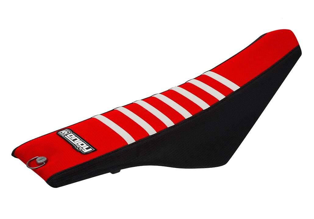 husqvarna_black_sides_red_top_white_ribs_2004_2008_seat_cover_website Factory Sitzbankbezug passend für Husqvarna Motocross und Enduromodelle – Bild 1