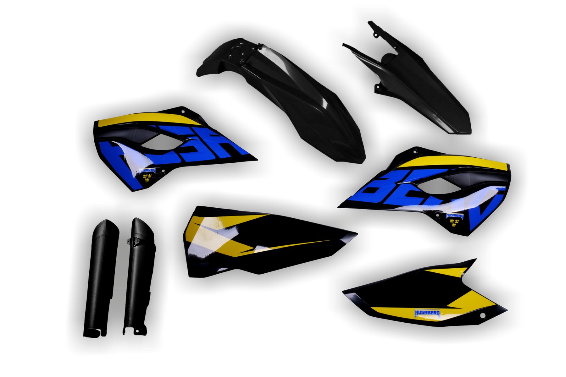 Plastik Full Kit passend für Husaberg TE FE 2013 – 2014 Replica Schwarz 1 Plastik Full Kit passend für Husaberg TE FE 2013 – 2014 Replica Schwarz – Bild 1