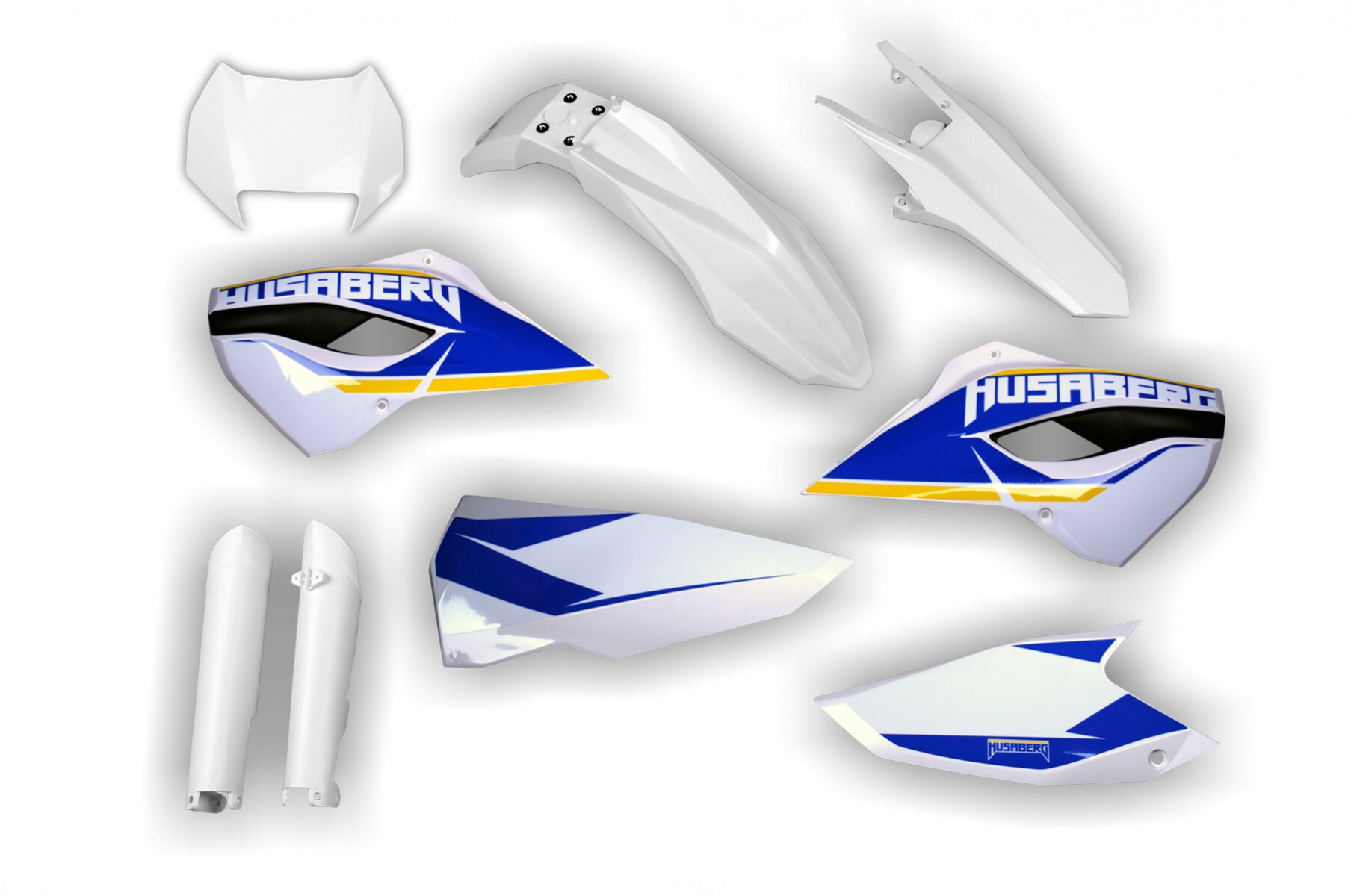Plastik Full Kit passend für Husaberg TE FE 2013 – 2014 Replica Weiß 2 Plastik Full Kit passend für Husaberg TE FE 2013 – 2014 Replica Weiß 2 – Bild 1