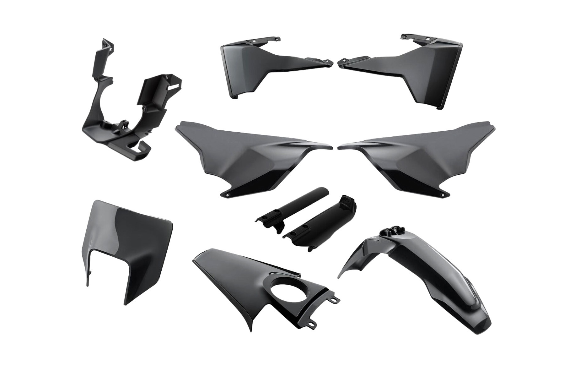 Plastik Full Kit passend für Husqvarna 701 Supermoto 2016 – 2020 Schwarz – Bild 1